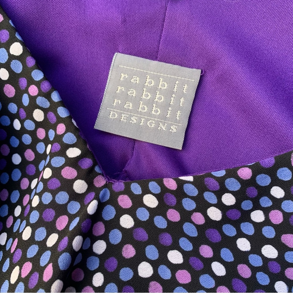 Rabbit Rabbit Rabbit Designs Asymmetrical Hem Polka Dot Mosaic Dress 12 - Picture 5 of 6